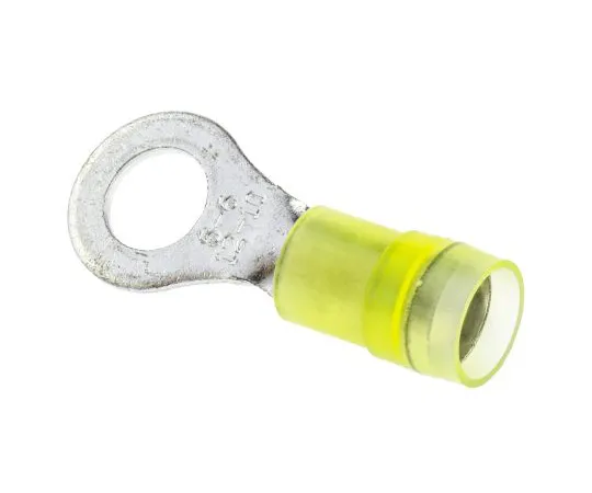 63-4750-71 RS PRO Insulated Crimp Ring Terminal, M6 (1/4) Stud Size, 4mm² to 6mm² Wire Size, Yellow 267-6441