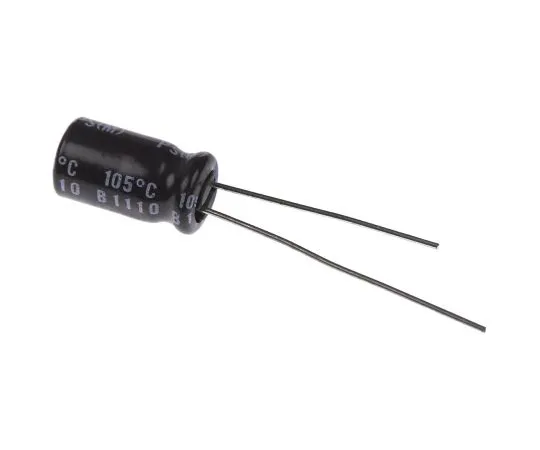 63-4845-96 Nichicon 22μF 63V dc Aluminium Electrolytic Capacitor, Through Hole 6.3 (Dia.) x 11mm +105°C 6.3mm 2.5mm UPS1J220MED