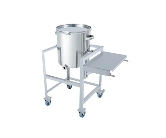 64-5069-19 Stainless Steel Piece Tapered Band-Type Sealed Container 35L with Stand (with Workbench) KTT-CTL-ASCB-36