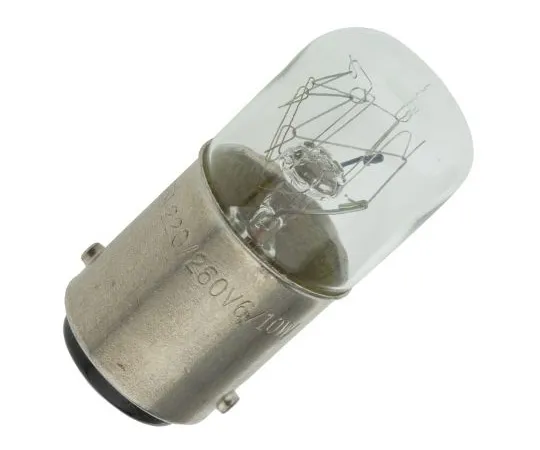 63-4772-07 BA15d Indicator Light, Clear, 220 → 260 V, 38 mA, 3000h 360-7496