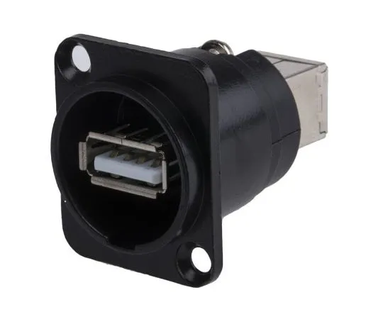 63-4676-80 RS PRO, Straight, Panel Mount, Socket Type A to B 2.0 USB Connector 124-6392