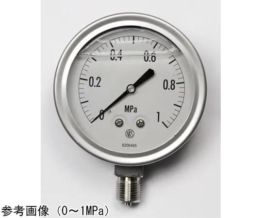 65-4320-99-20 Pressure Gauge with Glycerin (100Φ) with 0.1 MPa Inspection Certificate GV42-143