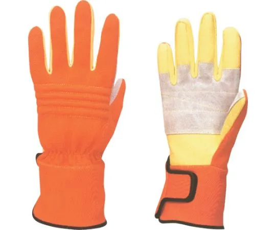 64-6745-97 KC-30 Fire Service Ceramic Leather Gloves Orange LL KC30-OLL