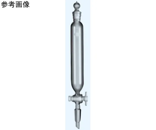 65-8680-33 Separatory Funnel Cylindrical Type (PTFE Cock) TS Top 15 TS Bottom 15 50 mL 161-15050