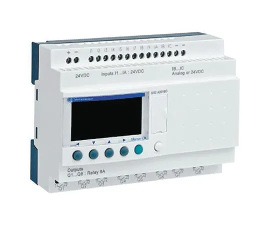 63-4815-77 Schneider Electric Zelio Logic Module, 24 V ac Relay, 12 x Input, 8 x Output With Display SR2B201B
