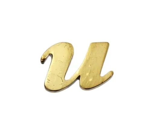 61-7430-97 Brass Gold Characters Small Characters U QS20-U