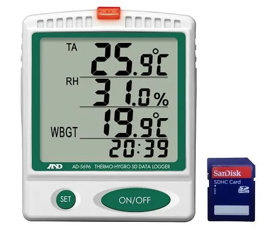 64-4054-89 Temperature/Humidity SD Data Logger Heatstroke Index Meter/Heatstroke Indices Monitor General (ISO) Calibrated (test results report + Tresability System Diagram) AD5696-00A00