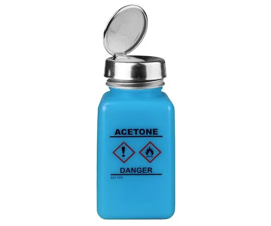 64-2944-43 Dissipative HDPE Blue Bottle, One-touch GHS Label with "ACEONE" 35730