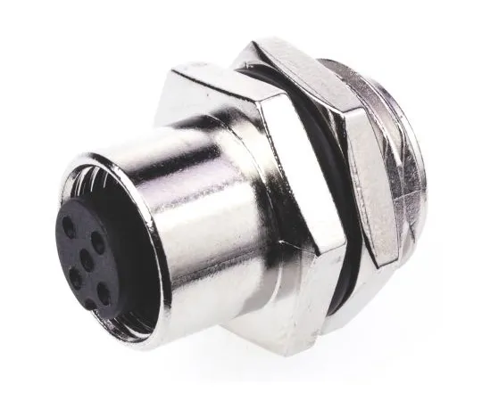 63-4934-21 TE Connectivity M12 Series M12 Panel Mount Connector, 5 contacts Socket 1838891-3