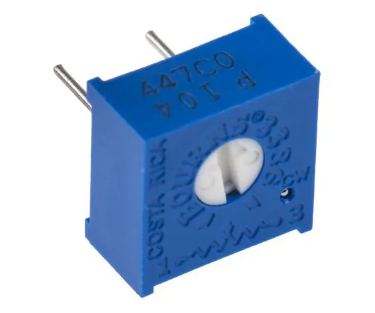 63-4851-83 100kΩ Through Hole Trimmer Potentiometer 0.5W Top Adjust Bourns 3386 Series 3386P-1-104LF
