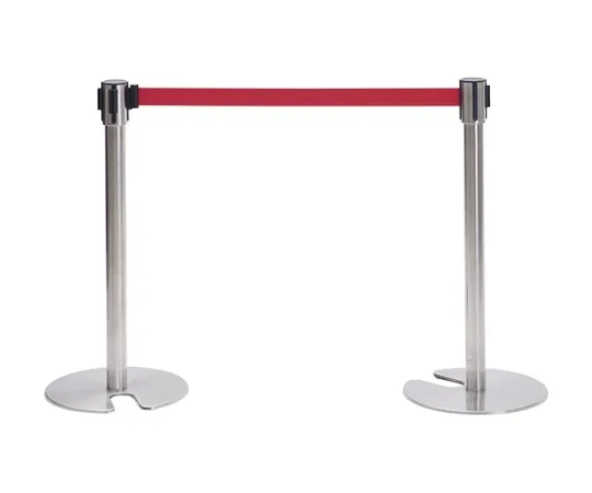 61-9939-75　［Discontinued］Belt Partition Stainless Steel 810mm (Pole/Stainless Steel Belt/Red)　SUS-800-R