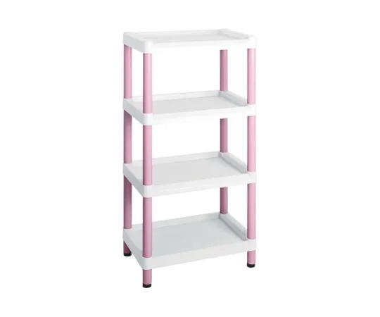 3-6642-10　［Discontinued］Mobile Easy Cart (Tall Type/Regular 31) Pink 4 Stages　ME31K