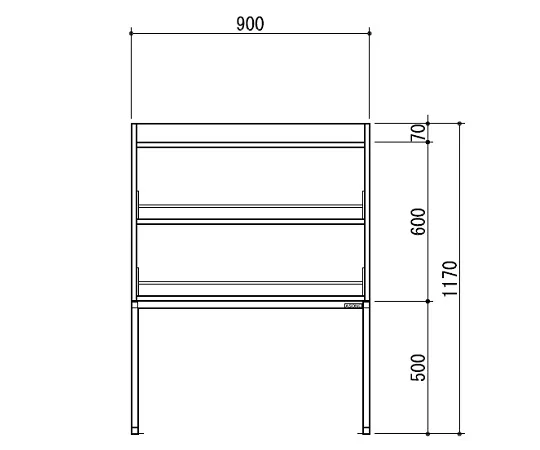 3-2090-01　［Discontinued］Reagent Shelf (Steel Type)　TOB-900-SB