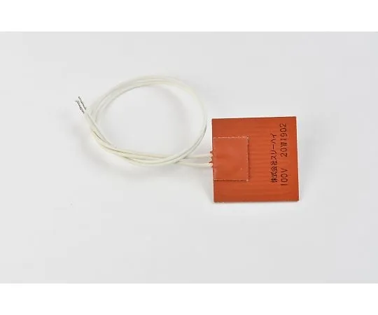 64-3418-58 Silicon Rubber Heater 100V 20W 50mm x 50mm Lead Wire 300mm with Double-sided Tape (Heat resistant to 200 ° C) SR100-20-50-50-P