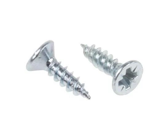 63-4690-75 Pozidriv Countersunk Steel Wood Screw Bright Zinc Plated, No. 6 Thread, 1/2in Length 144-3499