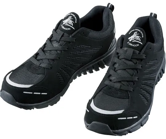 64-0987-57 Safety Shoes Lace-Up Type Black 25.0 cm S4161