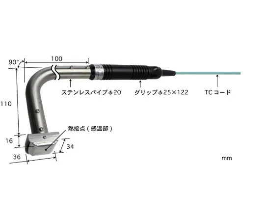 65-3529-27 High Temperature Durable Surface Temperature Sensor Model 620 -50~1200°C K Type 90° 620K-010-TC1-ASP