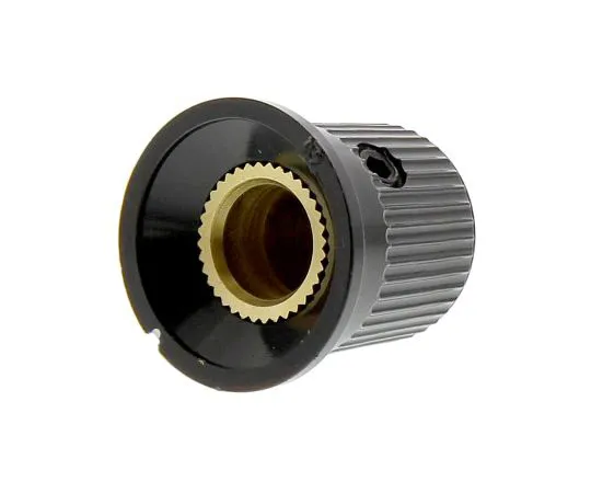 63-4748-14 RS Pro Potentiometer Knob, Grub Screw Type, 16mm Knob Diameter, Black, 6.4mm Shaft 259-6941