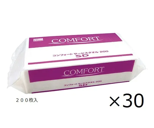 61-0407-21 COMFORT Service Towel 200SD 220 x 230mm 200 Pieces x 30 Packs 37136