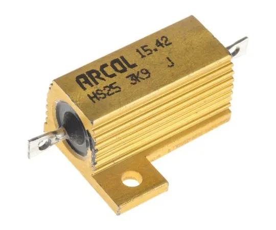 63-4892-01 Arcol HS25 Series Aluminium Ho***d Axial Wire Wound Panel Mount Resistor, 3.9kΩ ±5% 25W HS25 3K9 J
