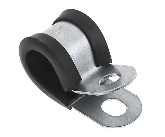 63-4718-66 RS Pro Cable Clip Black Screw Plated Steel P Clamp, 10mm Max. Bundle 186-5353