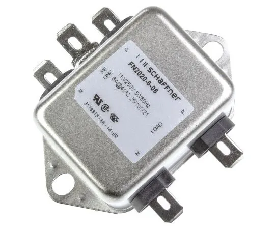 63-4732-82 Schaffner FN2020 Series 6A 250 V ac 400Hz Flange Mount RFI Filter, with Tab Terminals FN2020-6-06