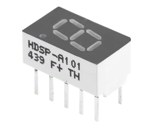 63-4793-87 HDSP-A101 Broadcom 7-Segment LED Display, CA Red 3.6 mcd RH DP 7.6mm HDSP-A101