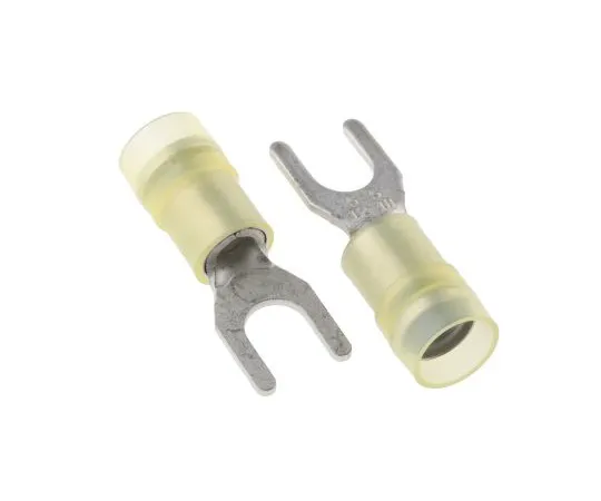 63-4750-54 RS PRO Insulated Crimp Spade Connector, 4mm² to 6mm², 12AWG to 10AWG, M5 (#10) Stud Size Nylon, Yellow 267-3947