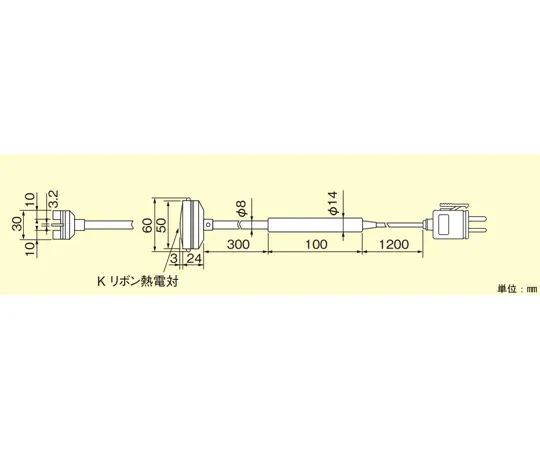 67-4917-24 Temperature Sensor Roller Crimped High-Temperature K Thermocouple YC530-02K