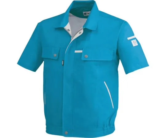 65-8358-02 Short Sleeve Blouson Turquoise Blue 3L 1551-44-3L