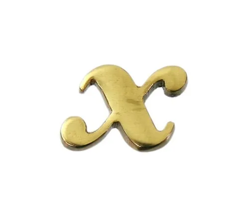 61-7431-01 Brass Gold Characters Small Characters X QS20-X