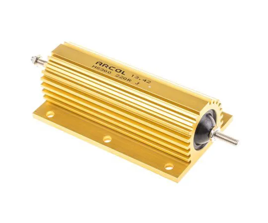 63-4746-65 Arcol HS300 Series Aluminium Ho***d Axial Wire Wound Panel Mount Resistor, 220Ω ±5% 300W HS300 220R J