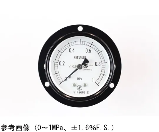 65-4272-28-20 Normal Pressure Gauge (Φ60) Embedded D Frame (Mounting Hole) with 0.1 MPa with Inspection Certificate for Vibration Resistance AA15-221