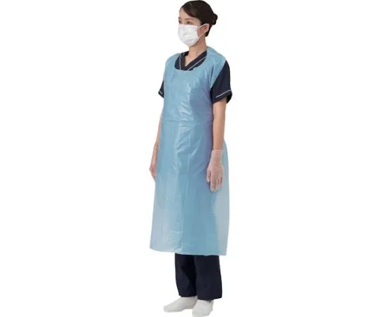 67-6826-10 Vinyl Apron P Blue 50 Pieces 076356