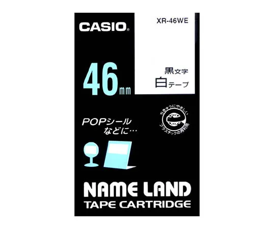 62-1062-71 Casio NAME LAND Label Printer Tape 46mm Width (White Ground/Black Characters) XR-46WE