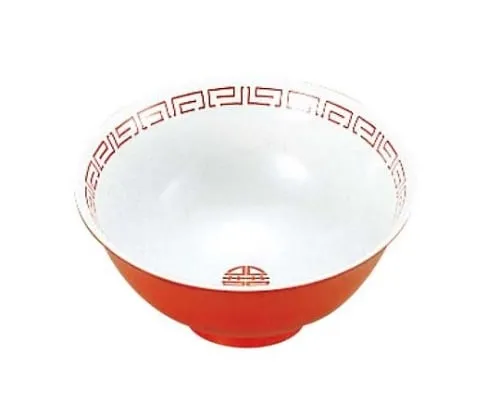 61-6836-20 Melamine Chinese tableware Zuisho soup Bowl CA-40 outer red inner white 2419910