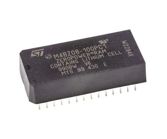 63-4719-62 STMicroelectronics M48Z08-100PC1 NVRAM, 64kbit, 100ns, 5V 28-Pin PCDIP M48Z08-100PC1
