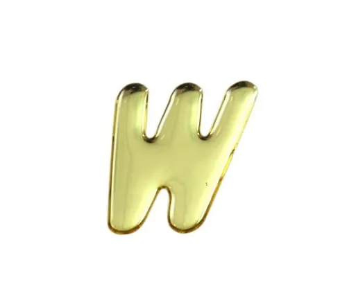 61-7427-15 Gold Metal Characters W 35mm x 1mm GM35-W