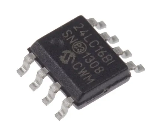 63-4777-31 Microchip 24LC16B-I/SN, 16kbit Serial EEPROM Memory, 900ns 8-Pin SOIC I2C 24LC16B-I/SN