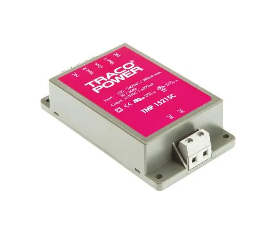 63-4924-45 TRACOPOWER 15W Dual Output Embedded Switch Mode Power Supply SMPS, 500mA, ±15V dc Encapsulated TMP 15215C