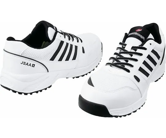 64-0986-04 Safety Shoes Lace-Up Type White 22.0 cm S2181