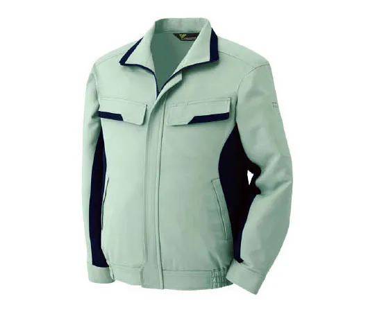 67-3131-15 Autumn/Winter Work Wear JIS Compliant Men's and Women's Long Sleeve Pair Blouson Verdexelflex VE56 Top Light Green x Navy SS VE56-UE-SS