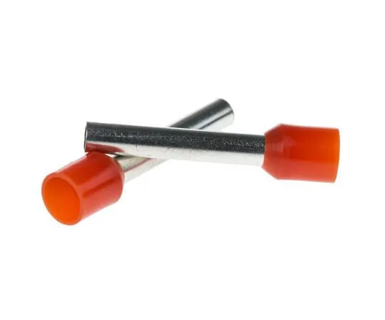 63-4745-55 RS PRO Insulated Crimp Bootlace Ferrule, 18mm Pin Length, 3.2mm Pin Diameter, 4mm² Wire Size, Orange 250-3466