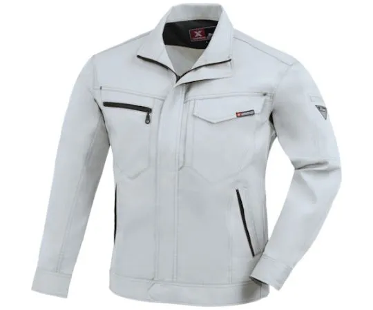 65-8372-90 Long Sleeve Blouson Silver Gray 3L 1634-22-3L
