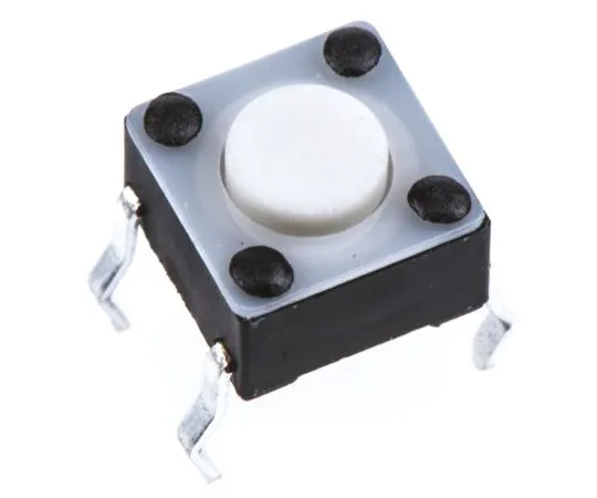 63-4815-45 Black Button Tactile Switch, Single Pole Single Throw (SPST) 50 mA @ 24 V dc 0.7mm 1825910-2