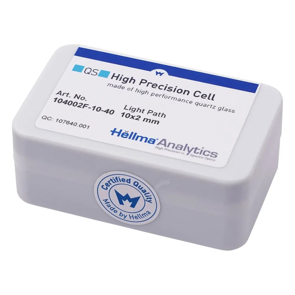 3-9529-01 Hellma (R) Quartz Cell Micro Cell For Fluorescence 104002F-10-40