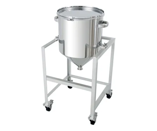 62-8610-37 Hopper Type Stainless Steel Sealed Container (Band Type) with Stand 35L HT-CTL-ASC-36