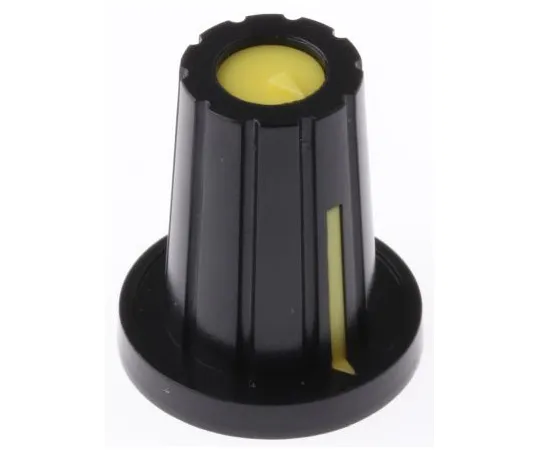 63-4805-74 RS Potentiometer Knob, Push-On Type, 17mm Knob Diameter, Black, D Shaped Shaft Type, 6.4mm Shaft 467-6746