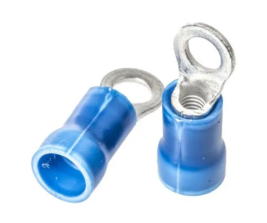 63-4656-26 Insulated Round Crimp Terminal Stud Diameter M 3.5 Blue Plastic Grip 16 AWG to 14 AWG 34158