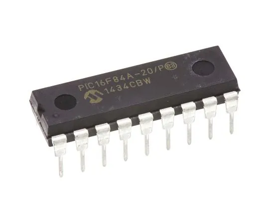 63-4777-50 Microchip PIC16F84A-20/P, 8bit PIC Microcontroller, 20MHz, 1024 x 14 words, 64 x 14 words Flash, 18-Pin PDIP PIC16F84A-20/P